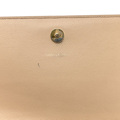 Saint Laurent Grain De Poudre Classic Monogram Cassandre Clutch Nude 10 of 13