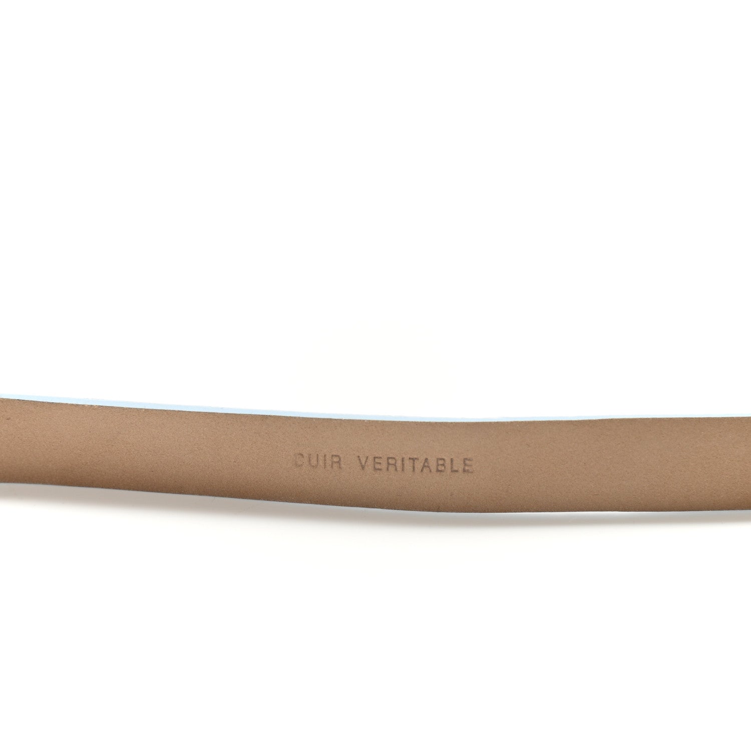 Chanel Lambskin CC Logo Skinny Belt 80 32 Light Blue 4 of 5