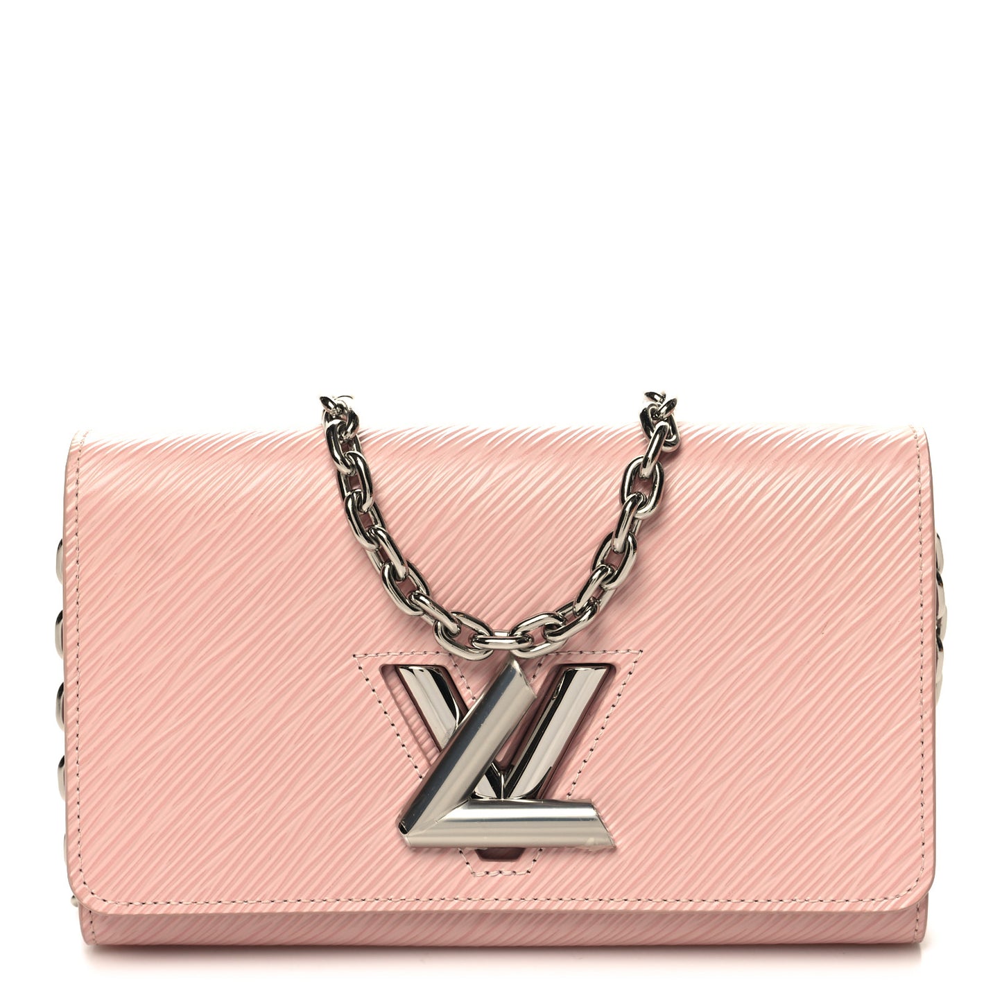 Epi Twist Chain Wallet Rose Ballerine