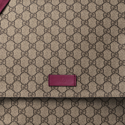 Gucci GG Plus Monogram Messenger Diaper Bag Fuchsia 9 of 12