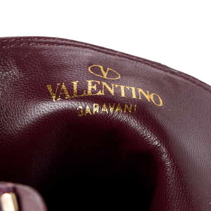 Valentino Garavani Calfskin Rockstud VLOGO Uniqueform Chelsea 55/85mm Flatform Ankle Boots 37 Rubin Black 9 of 10