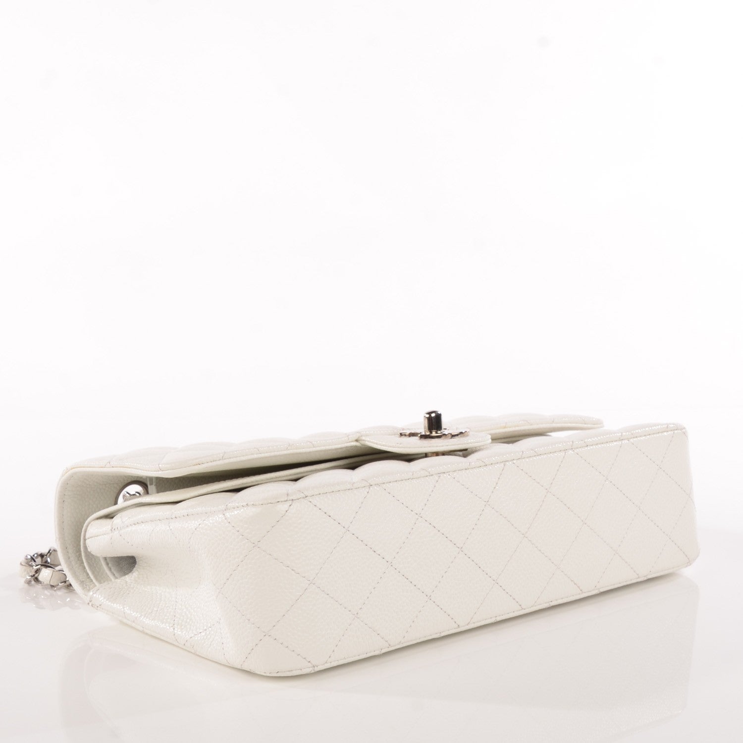 Chanel Caviar Quilted Medium Double Flap White 4 of 9