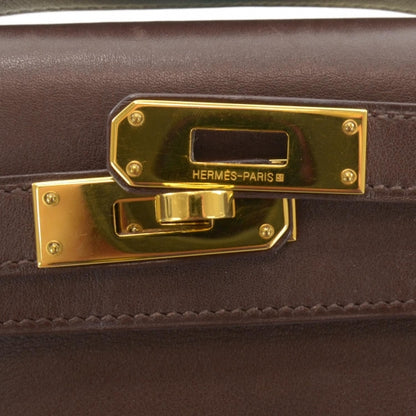 Hermes Swift Kelly Longue Pochette Chocolate 5 of 8