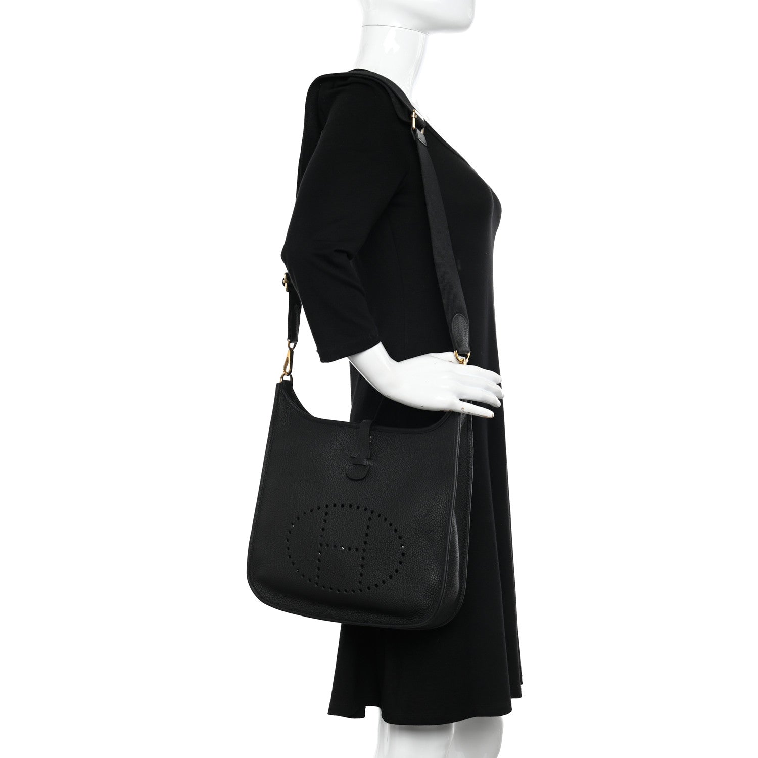 Hermes Taurillon Clemence Evelyne III PM Black 2 of 12