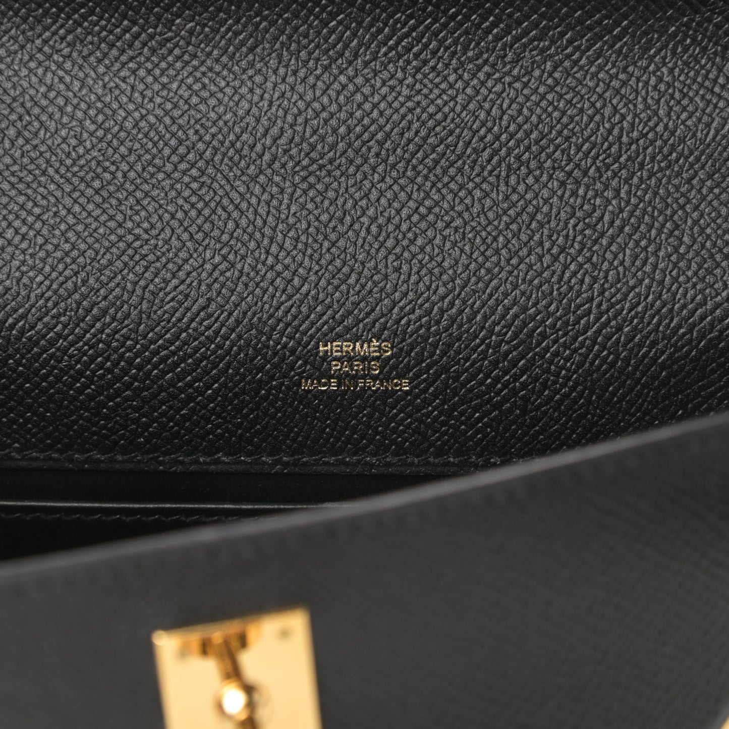 Epsom Kelly Pochette Clutch Black