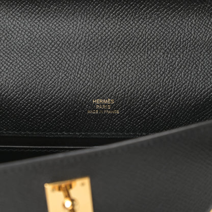 Hermes Epsom Kelly Pochette Clutch Black 6 of 10