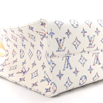 Louis Vuitton Monogram Jacquard Nautical Onthego MM Multicolor Beige 8 of 9