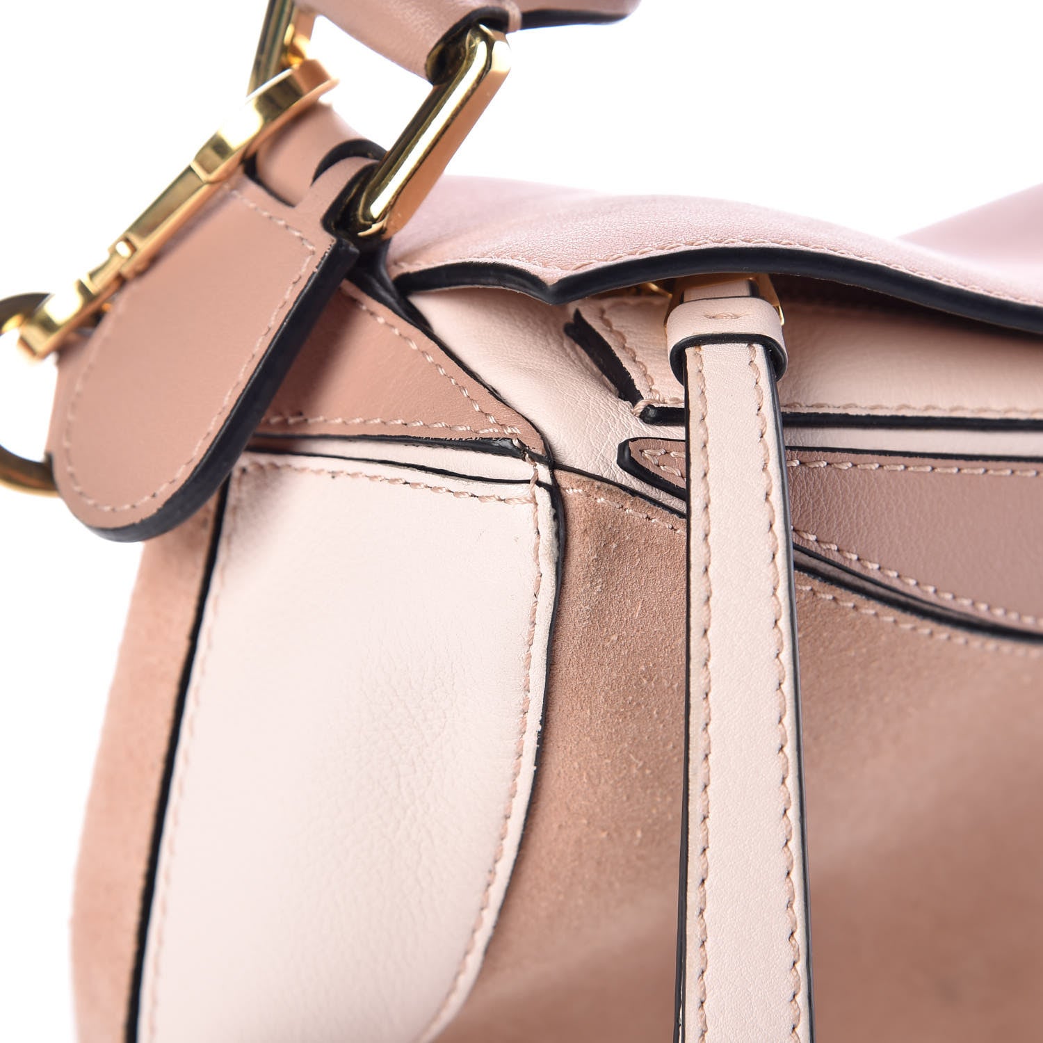 Loewe Calfskin Suede Small Puzzle Bag Blush 8 of 15