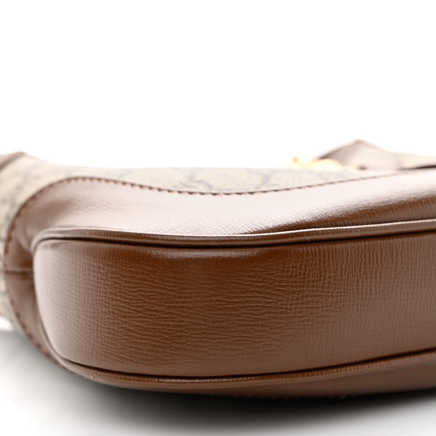 Gucci GG Supreme Monogram Azalea Calfskin Web Small Jackie 1961 Hobo Beige Ebony Brown Sugar 9 of 11