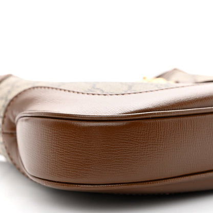 Gucci GG Supreme Monogram Azalea Calfskin Web Small Jackie 1961 Hobo Beige Ebony Brown Sugar 9 of 11