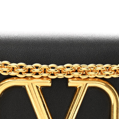 Valentino Garavani Calfskin Vlogo Small Loco Shoulder Bag Black 8 of 10