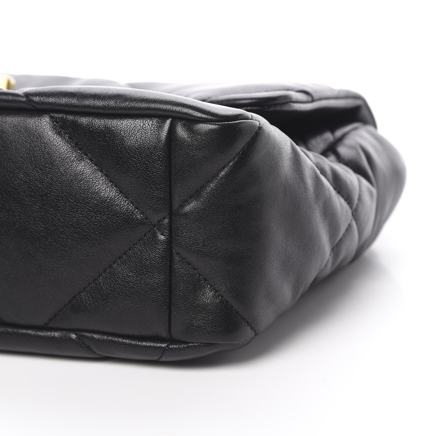 Chanel Goatskin Quilted Large 19 Flap Black 11 of 12