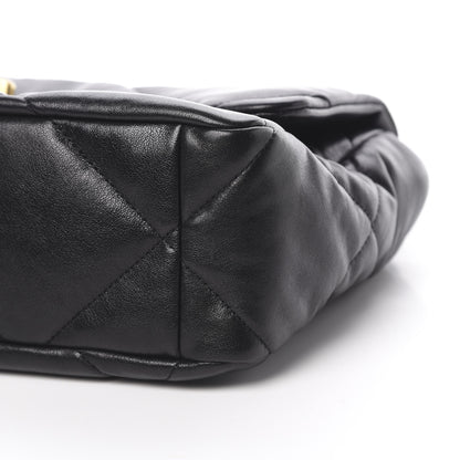 Chanel Goatskin Quilted Large 19 Flap Black 11 of 12
