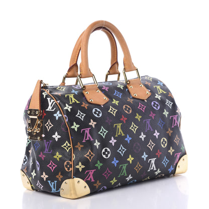 Louis Vuitton Monogram Multicolor Speedy 30 Black 2 of 16