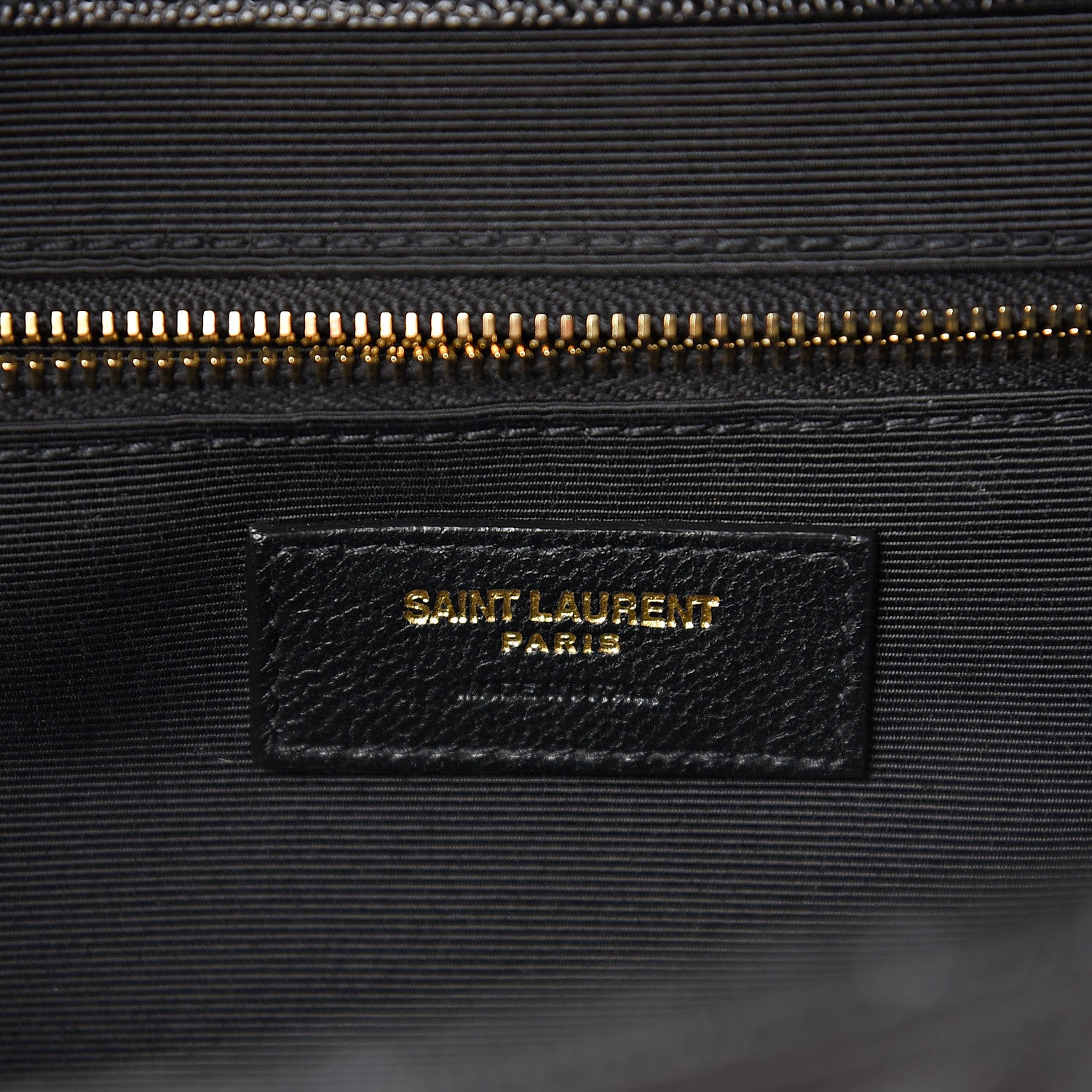 Saint Laurent Grain De Poudre Textured Mixed Matelasse Large Triquilt Monogram Satchel Black 6 of 9