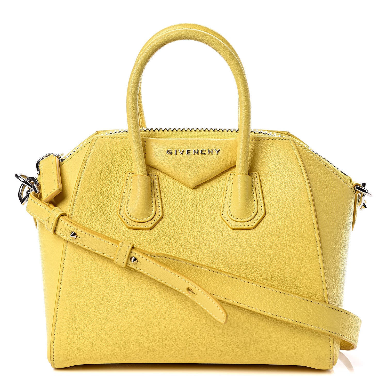 Givenchy Sugar Goatskin Mini Antigona Yellow 1 of 16