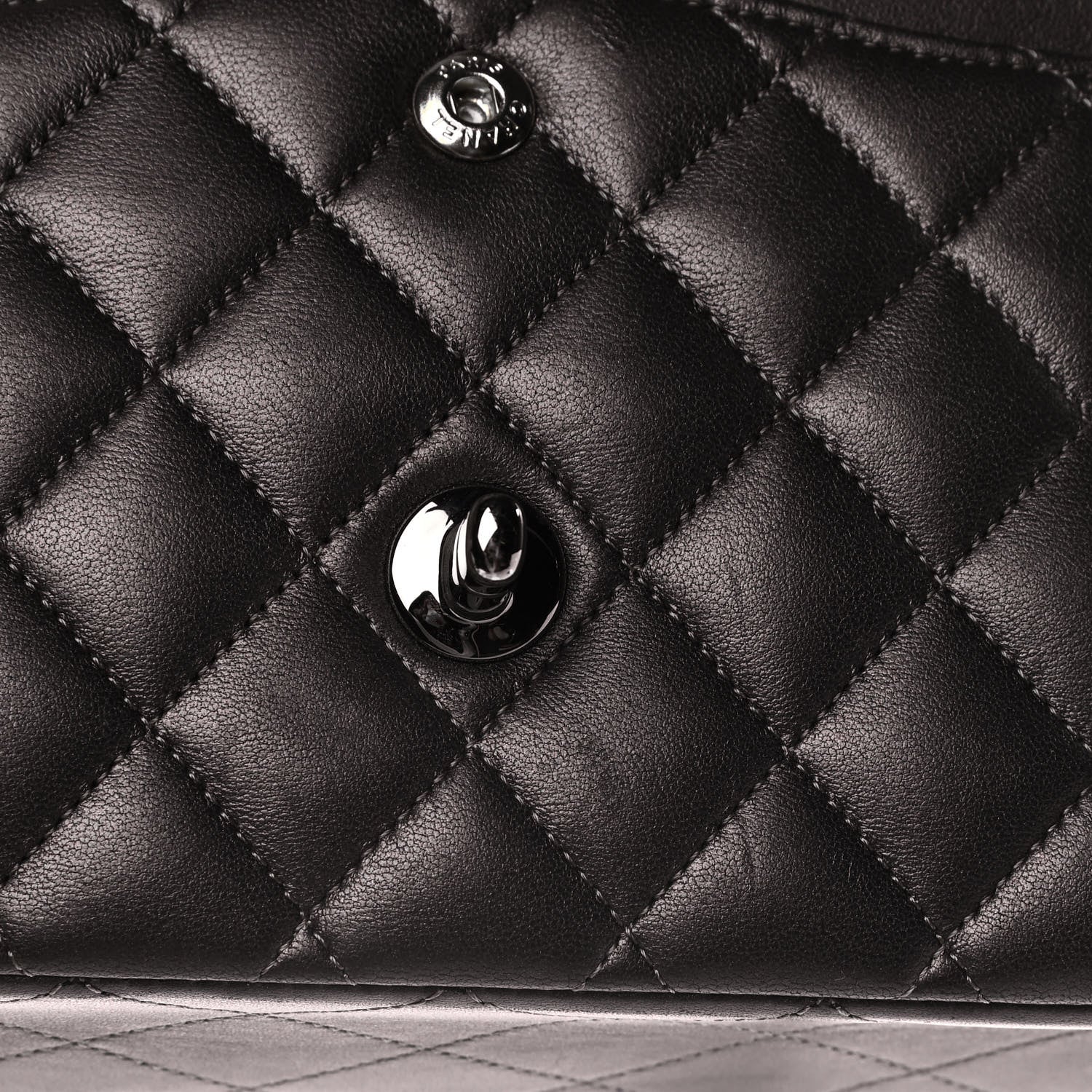 Chanel Lambskin Quilted Medium Double Flap So Black 13 of 13