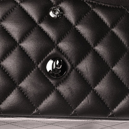 Chanel Lambskin Quilted Medium Double Flap So Black 13 of 13