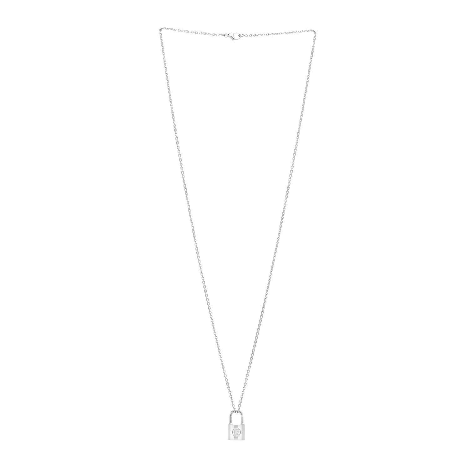 Louis Vuitton Sterling Silver Lockit Necklace 3 of 5