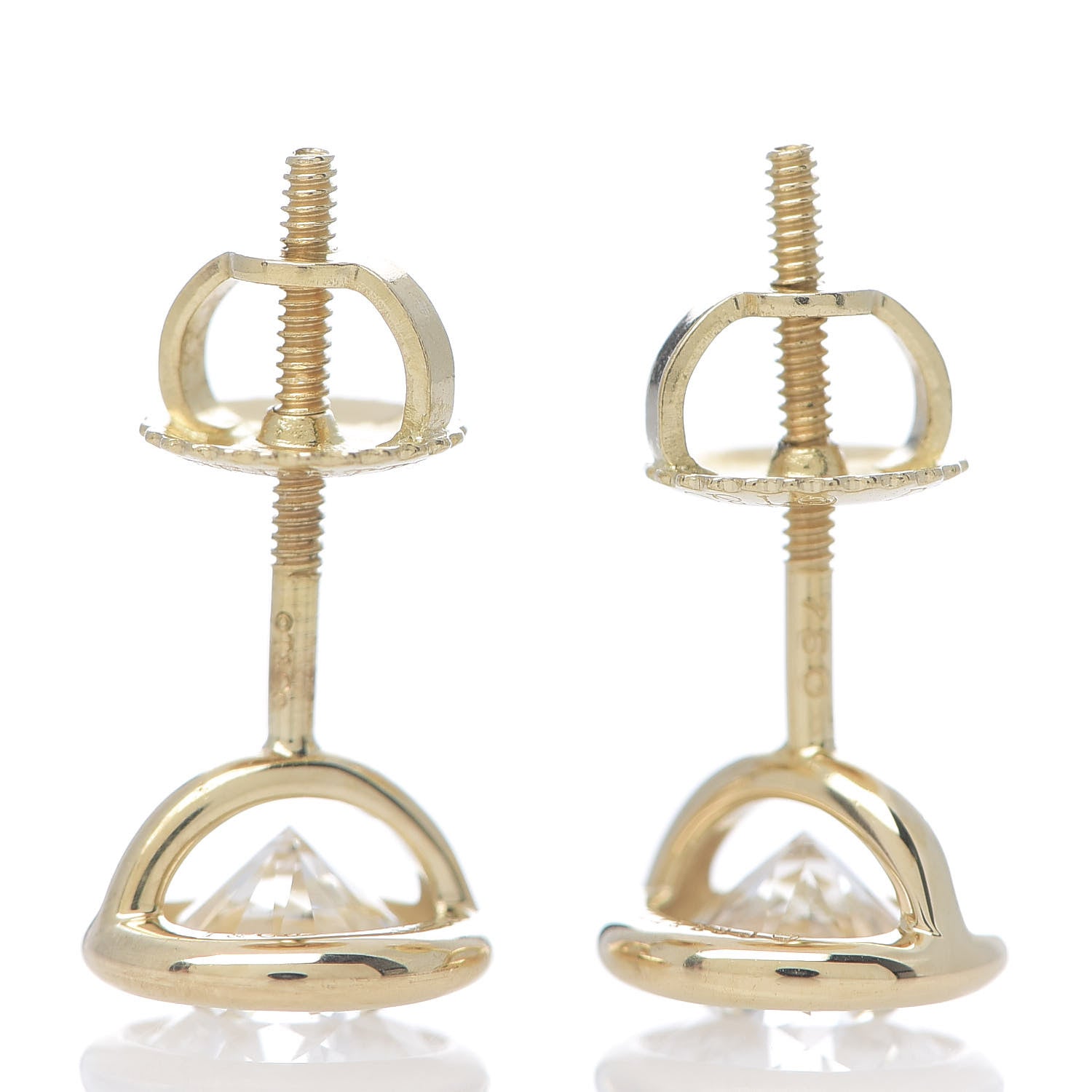 Tiffany 18K Yellow Gold Diamond 1.22ctw Elsa Peretti Diamonds By The Yard Earrings 2 of 3