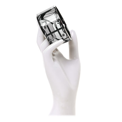 Hermes Enamel Printed Quadrige Extra Wide Bangle 70 2 of 5