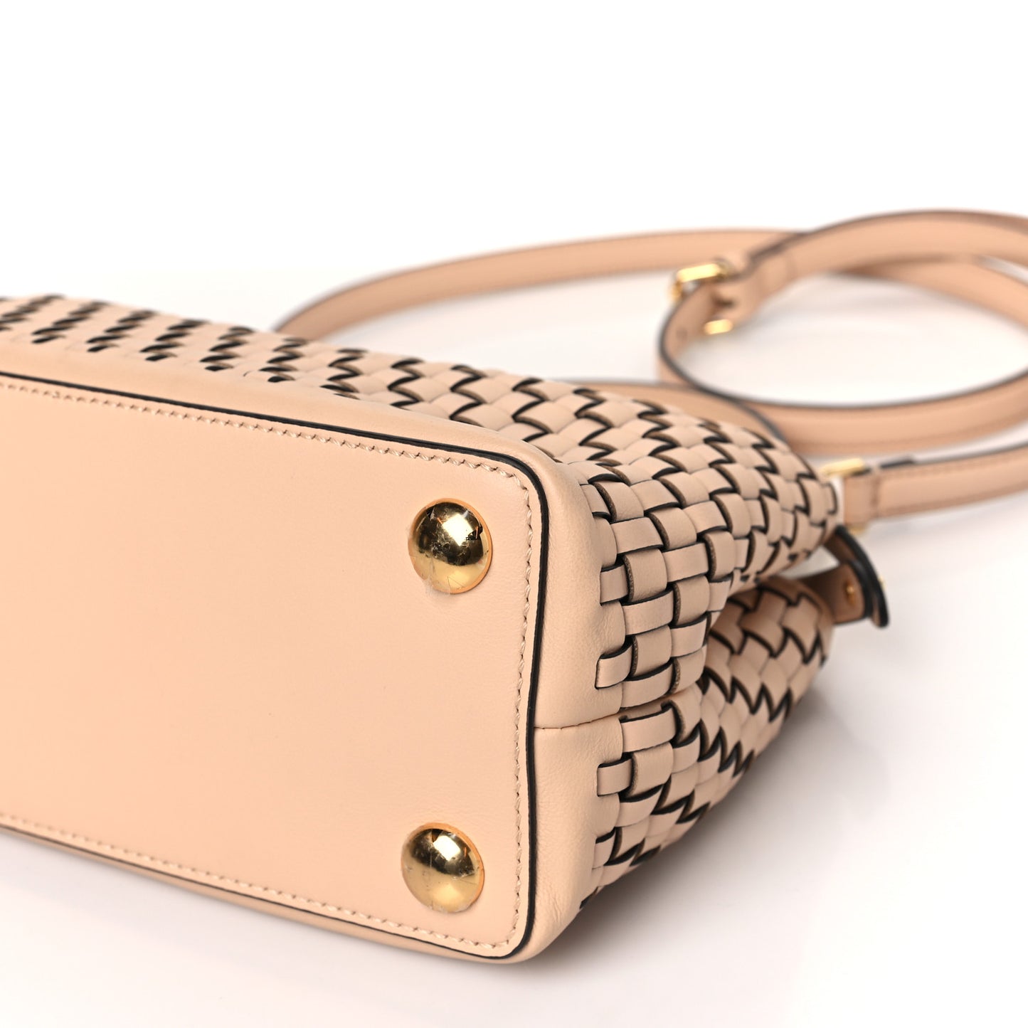Vitello Grace Intreccio Mini Peekaboo Iconic Satchel Light Rose