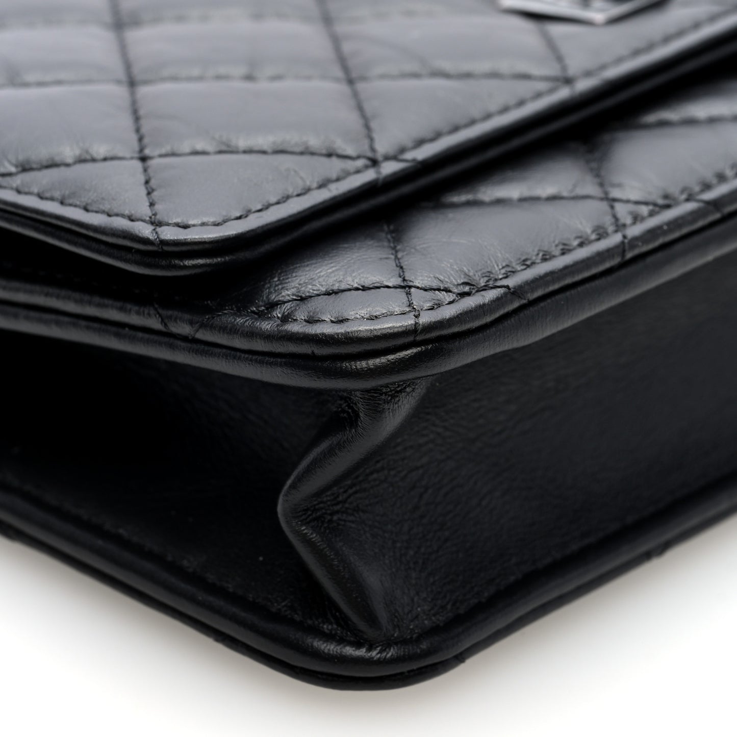 Aged Calfskin Quilted Reissue Wallet On Chain WOC So Black