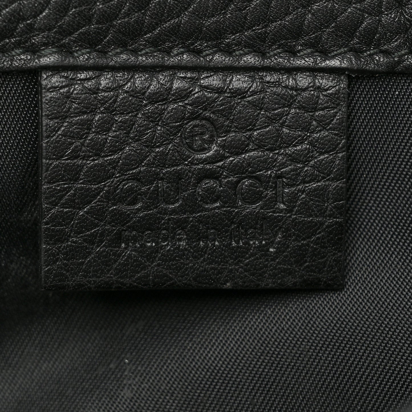 Pebbled Calfskin Soho Flap Belt Bag Black