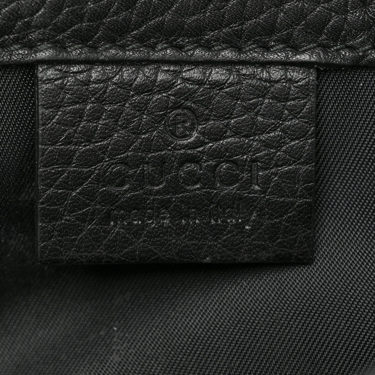 Gucci Pebbled Calfskin Soho Flap Belt Bag Black 6 of 12