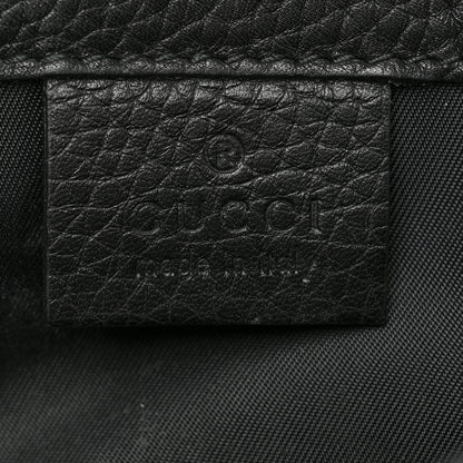 Gucci Pebbled Calfskin Soho Flap Belt Bag Black 6 of 12