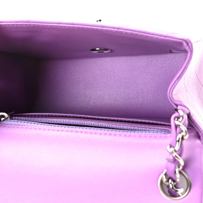 Chanel Lambskin Quilted Mini Square Flap Purple 10 of 11