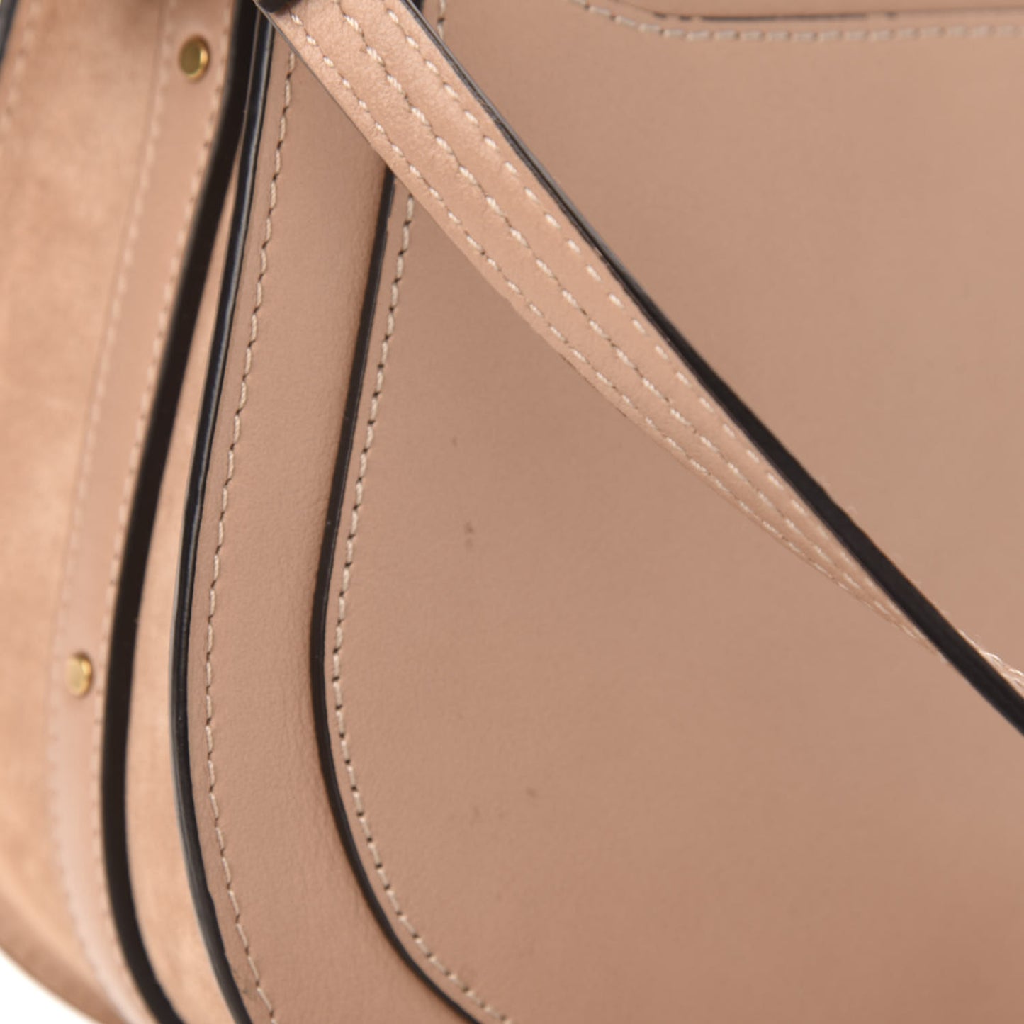 Calfskin Suede Medium Nile Bracelet Bag Biscotti Beige