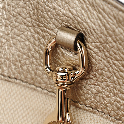 Gucci Metallic Pebbled Calfskin Medium Soho Chain Shoulder Bag Golden Beige 9 of 9