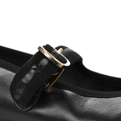 Chanel Lambskin Mary Jane Flats 36 Black 11 of 12