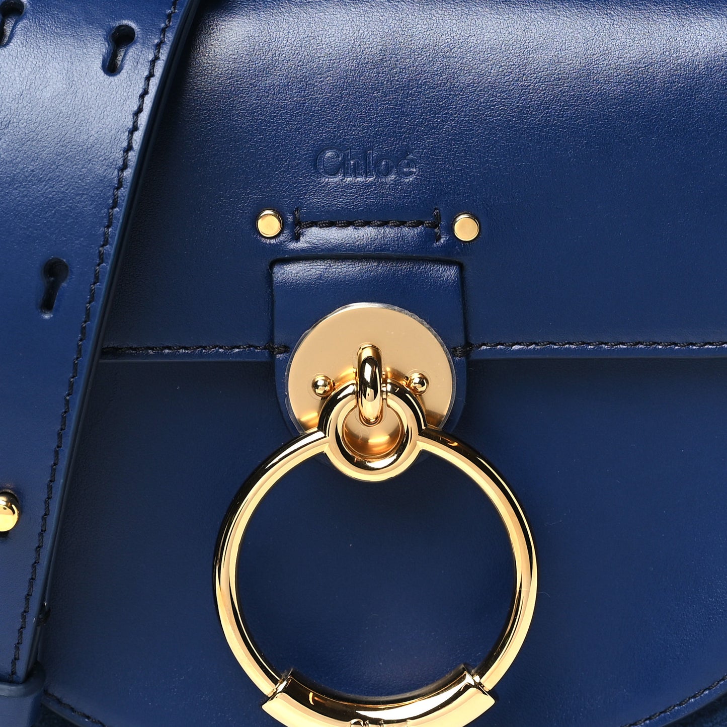 Calfskin Small Tess Bag Smoky Blue