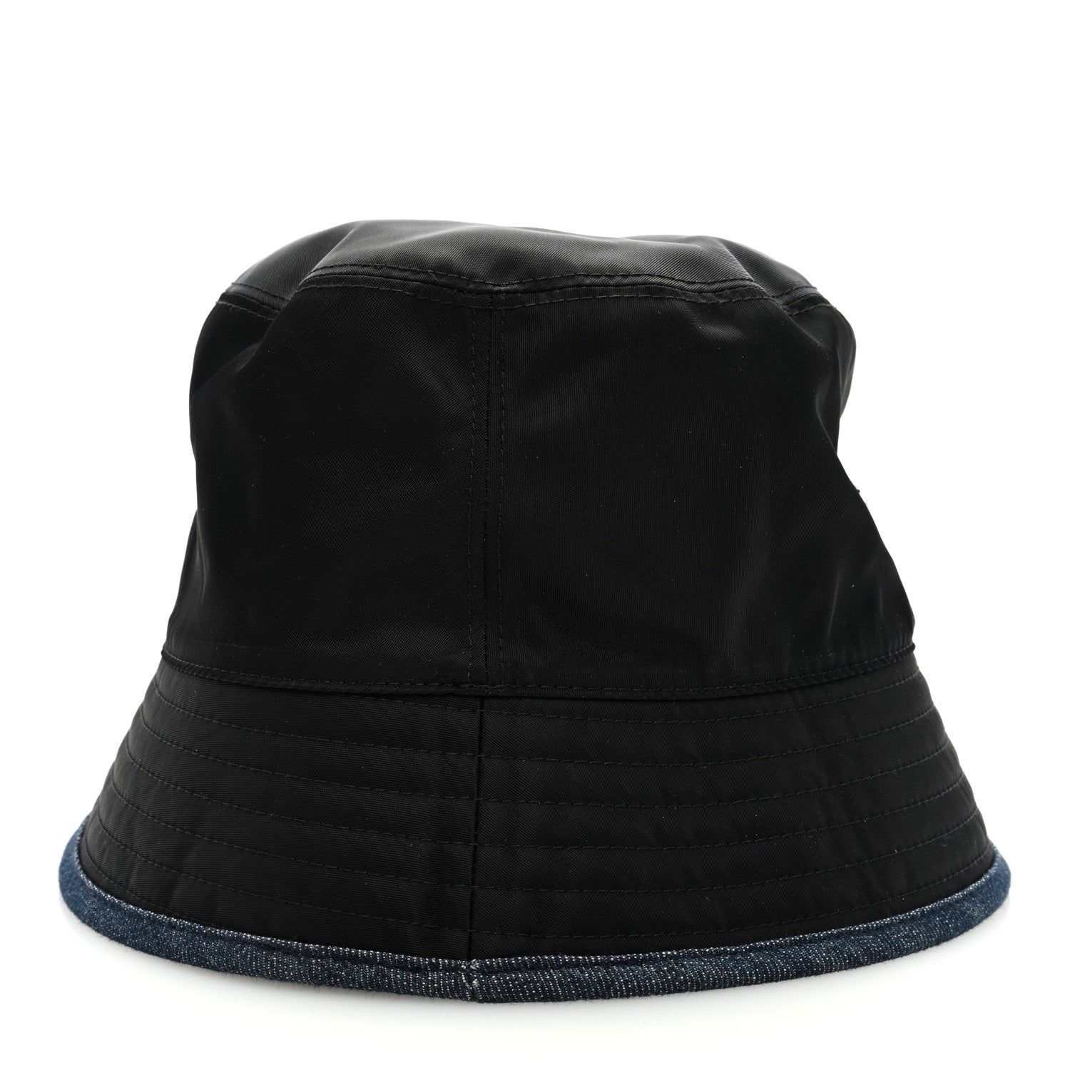 Prada Denim Re-Nylon Reversible Bucket Hat Blue Black 9 of 12