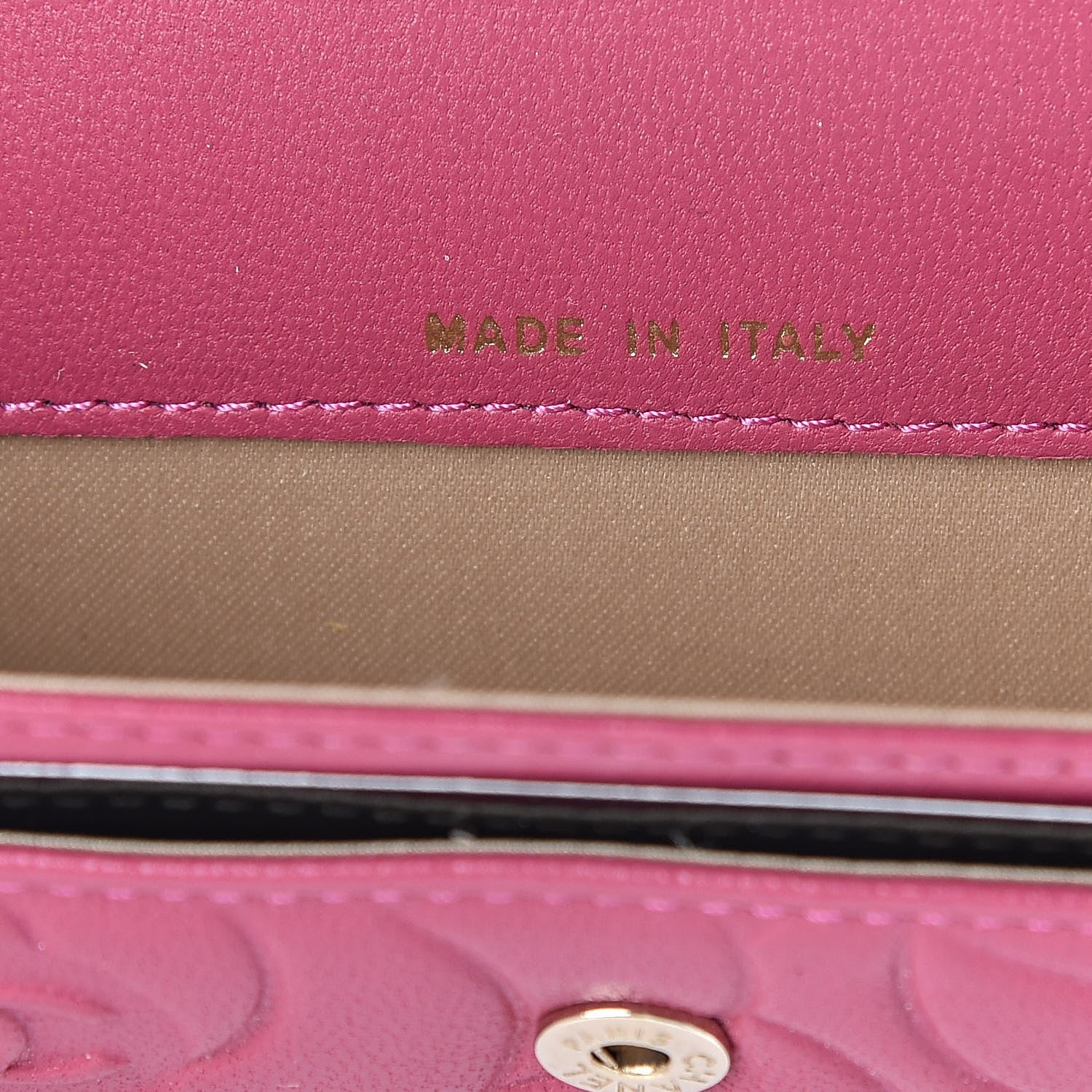 Chanel Lambskin Camellia Embossed Flap Card Holder Fuchsia 7 of 9