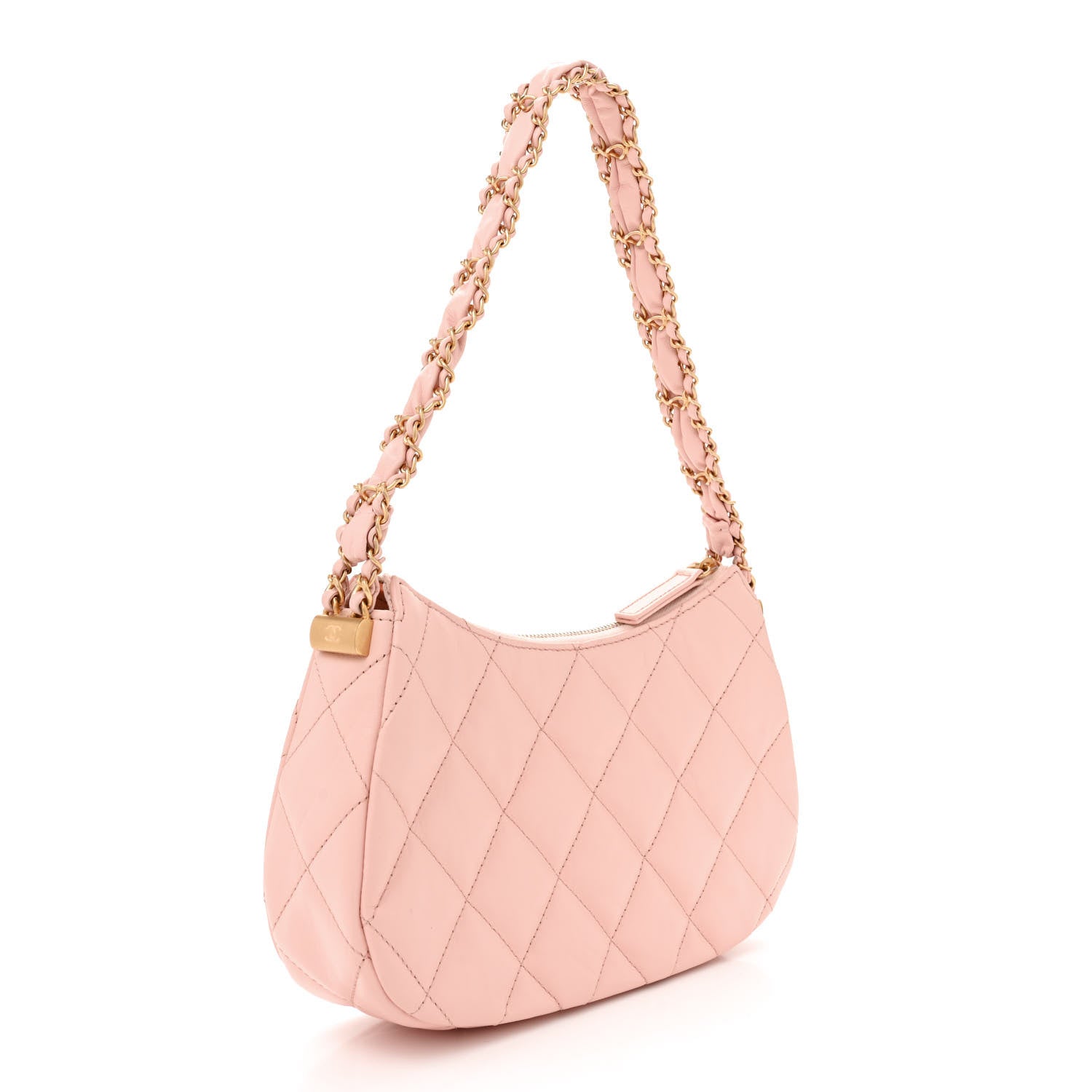 Chanel Aged Calfskin Quilted Chanel 19 Hobo Pink 3 of 11