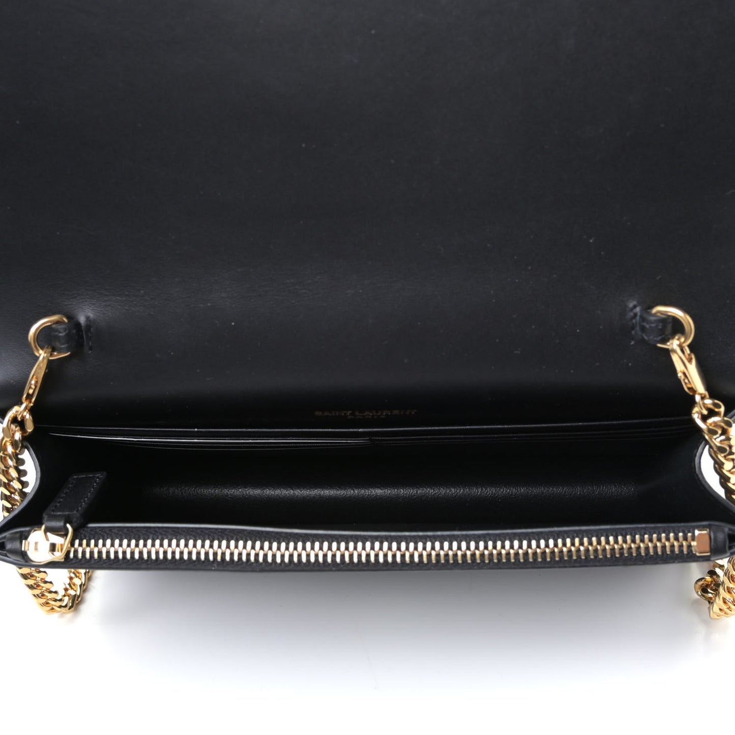 Grain De Poudre Classic Monogram Kate Tassel Chain Wallet Black