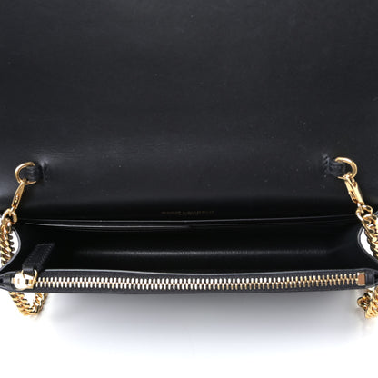 Saint Laurent Grain De Poudre Classic Monogram Kate Tassel Chain Wallet Black 4 of 5