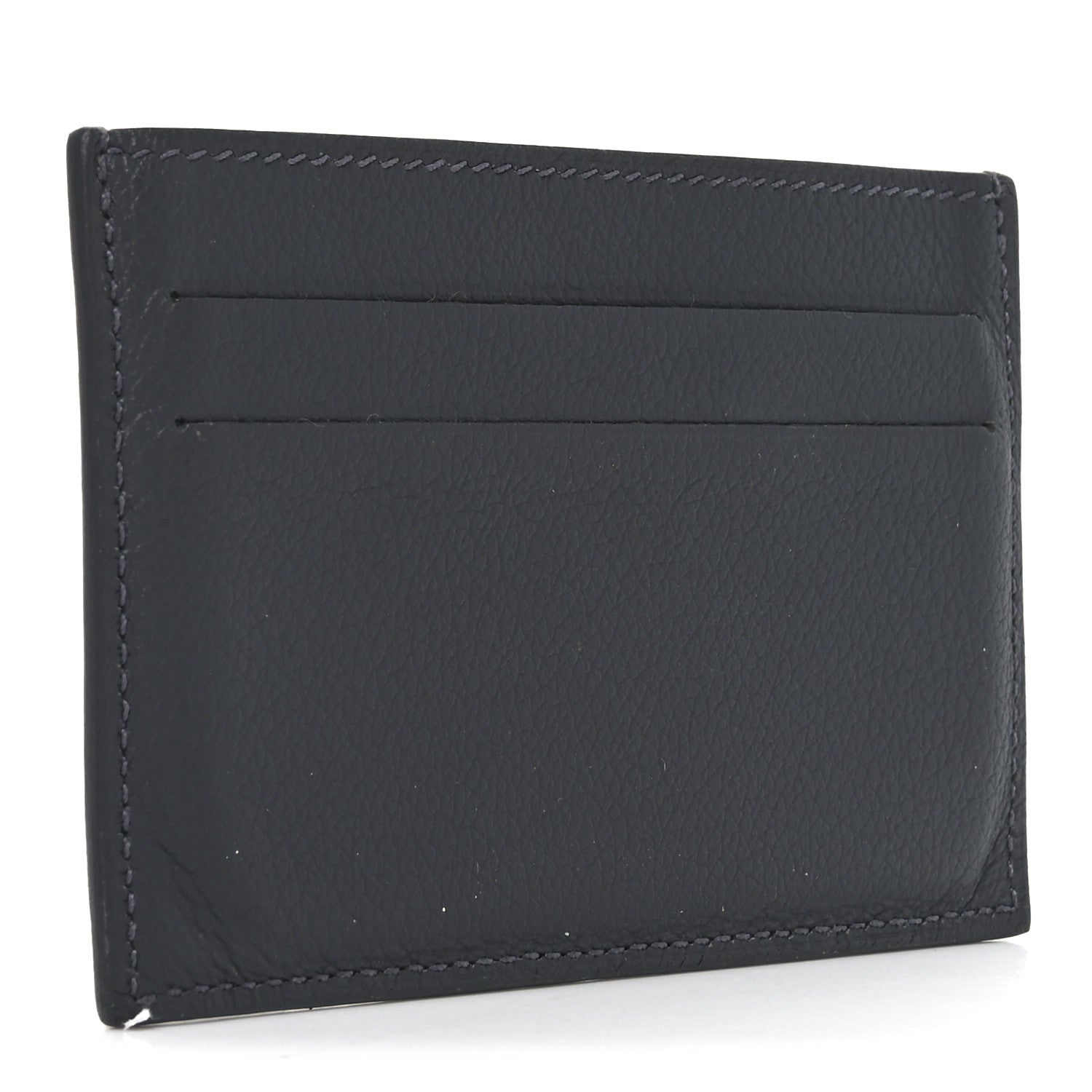 Hermes Evercolor Citizen Twill Card Case Gris Meyer 1755036