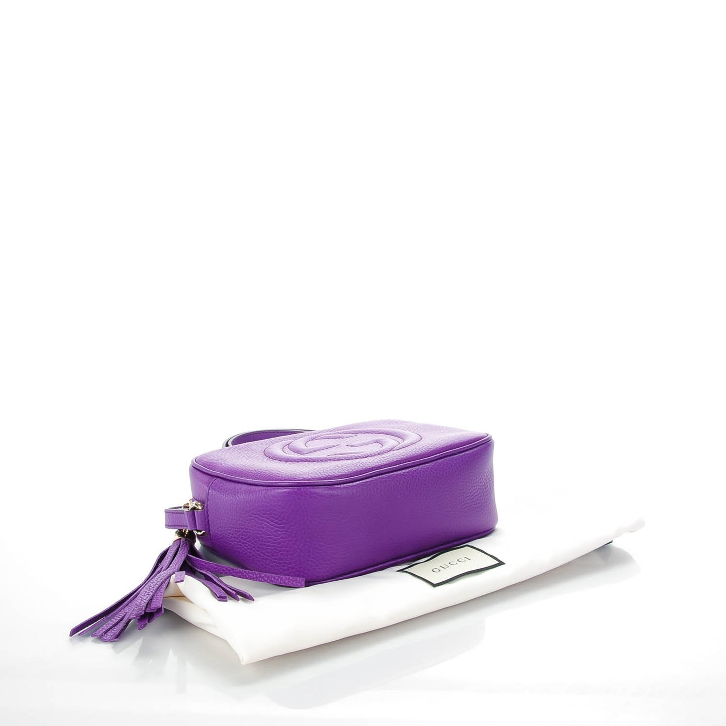 Pebbled Calfskin Small Soho Disco Bag Shine Purple