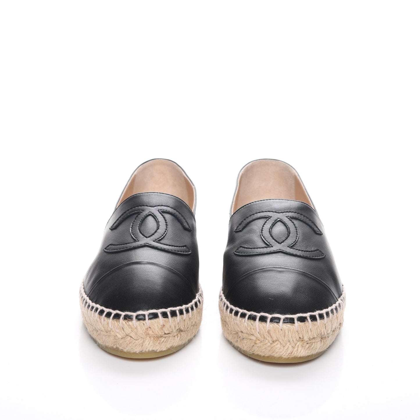 Lambskin CC Espadrilles 37 Black