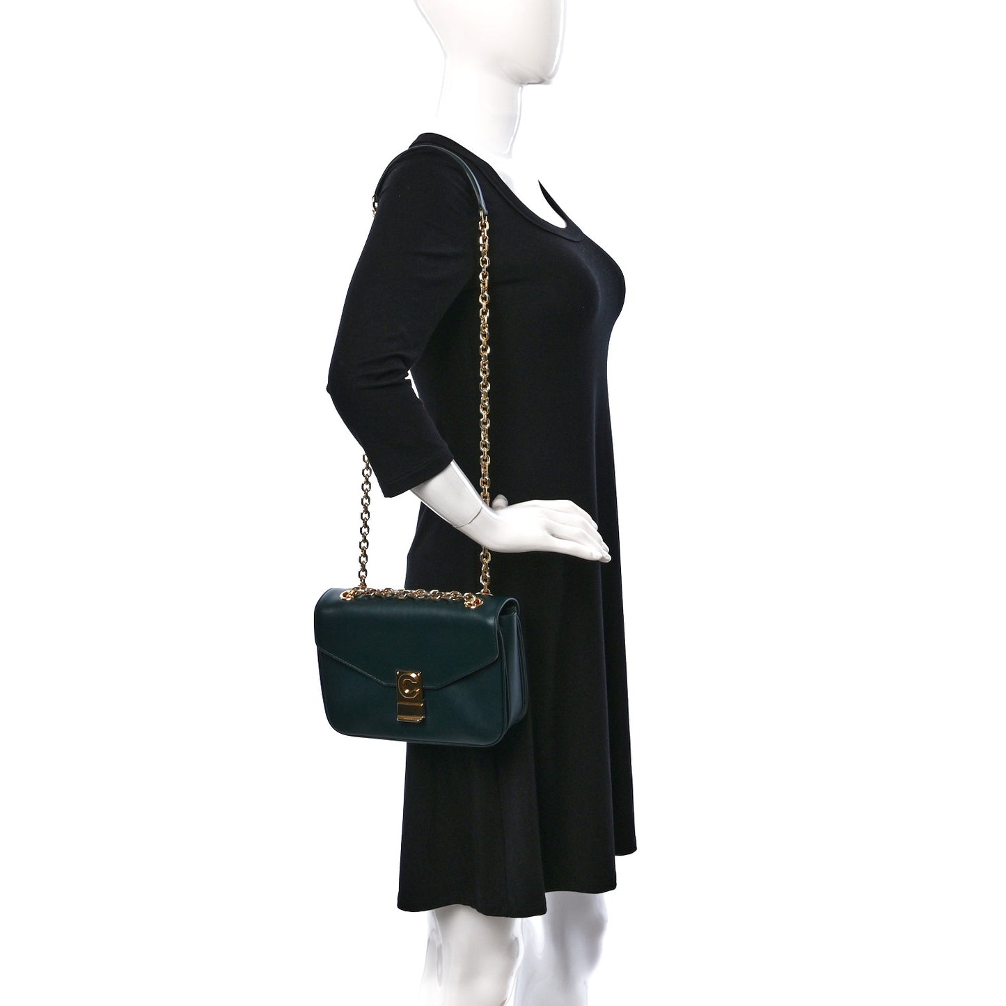 Shiny Calfskin Medium C Bag Amazone