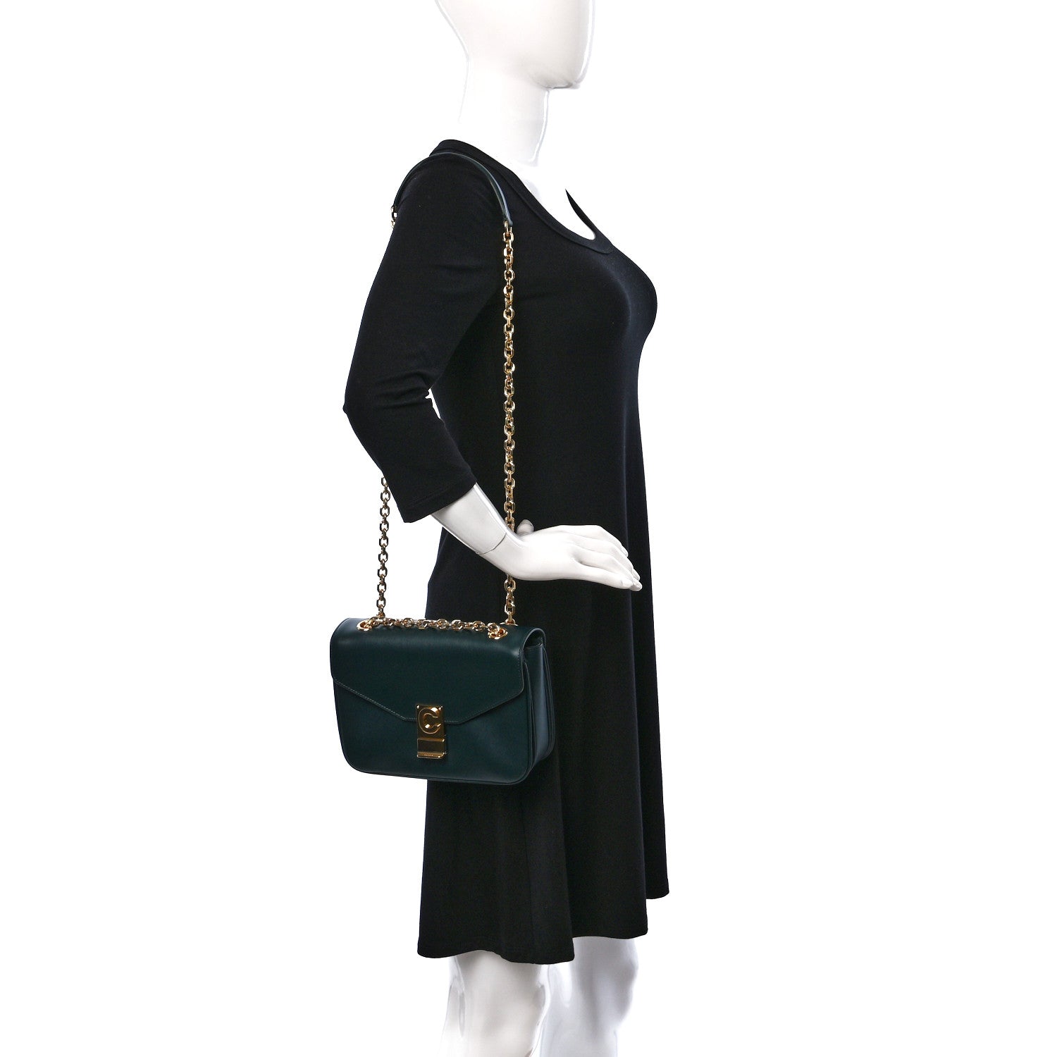 Celine Shiny Calfskin Medium C Bag Amazone 2 of 9