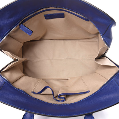 Alexander McQueen Pebbled Calfskin Large Skull Padlock Zip Around Tote Ultramarine 5 of 10