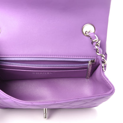 Chanel Lambskin Quilted Mini Rectangular Flap Purple 5 of 11