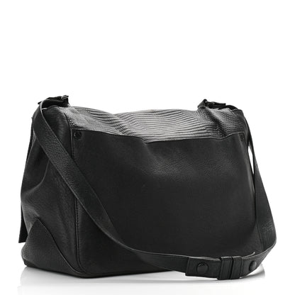 Proenza Schouler Calfskin Lizard Embossed Large Courier Bag Black 3 of 9