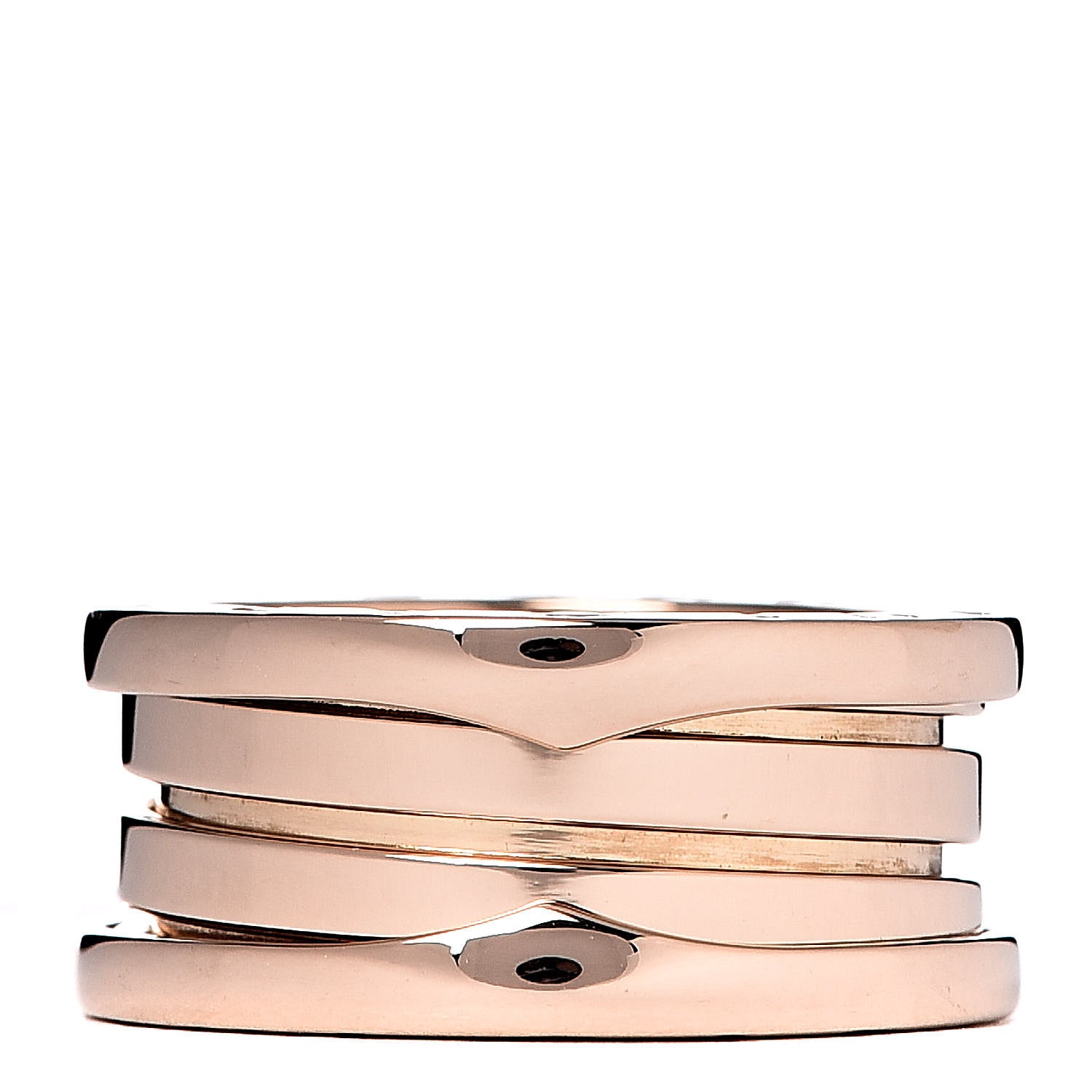 Bulgari 18K Rose Gold B.Zero1 Three-Band Ring 49 4.75 1 of 5