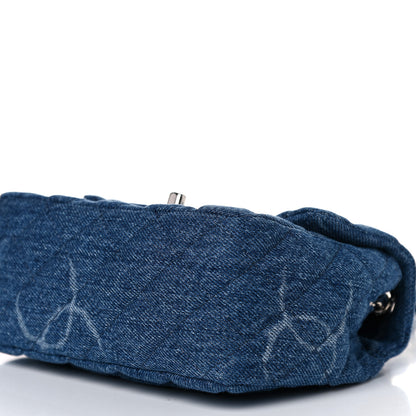 Chanel Denim CC Quilted Mini Square Flap Blue 6 of 10